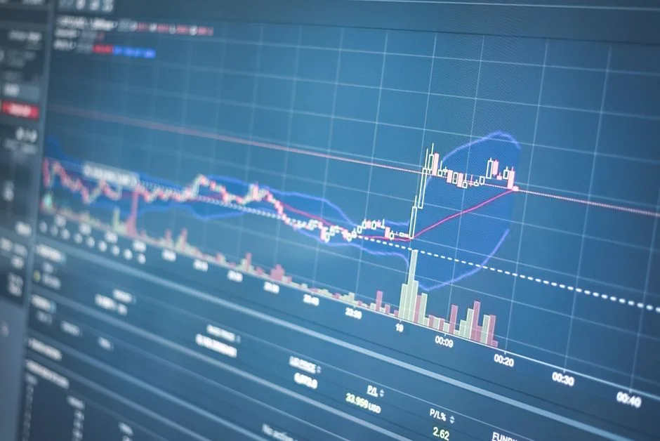Person analyzing cryptocurrency data using a laptop, highlighting financial insights.